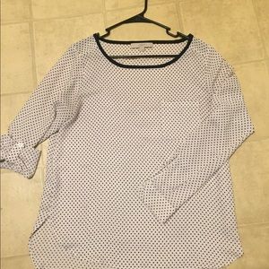 Polka dot chiffon top
